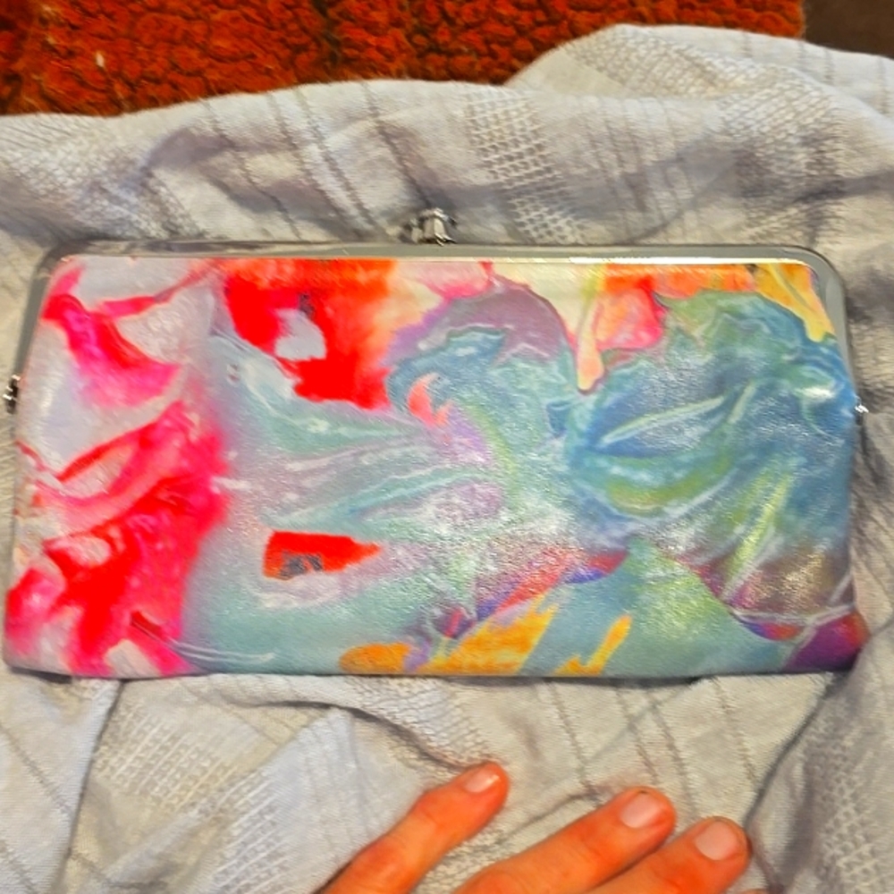 Brand new watercolor HoBo clutch wallet